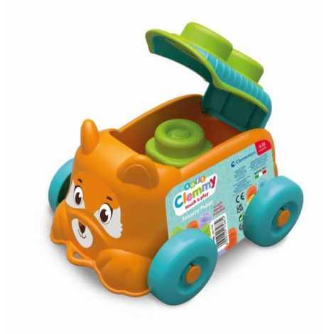 Clementoni - Jucarie educationala Soft Clemmy catel portocaliu cu cuburi moi - imagine 7